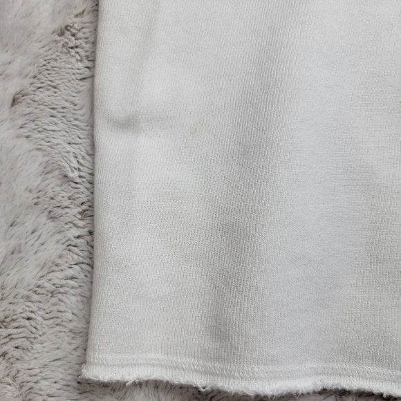 Bellerose Filie Cotton White Fringe Hem Hooded Sweatshirt Size 1 - Picture 11 of 16